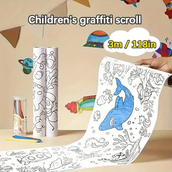 Creativity Canvas Roll™ – Endless 300 cm Doodle Fun for Imaginative Kids